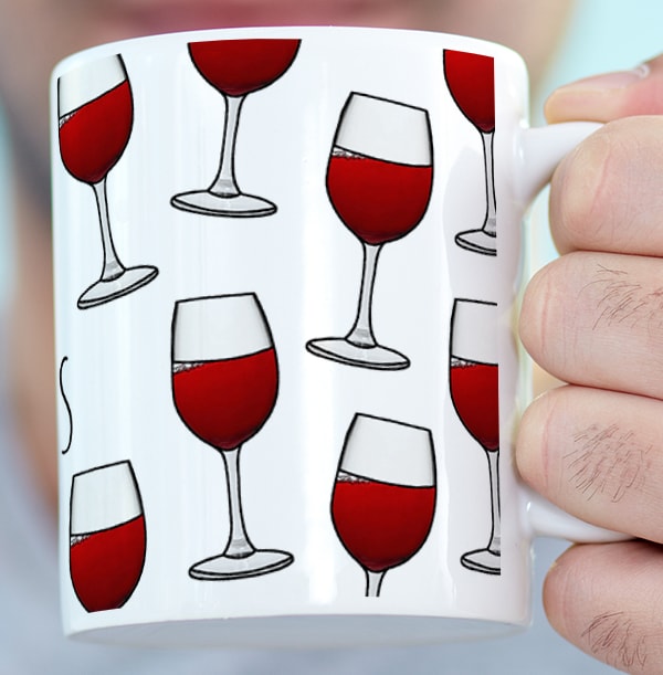 Too Much Tea in This Wine Personalised Mug