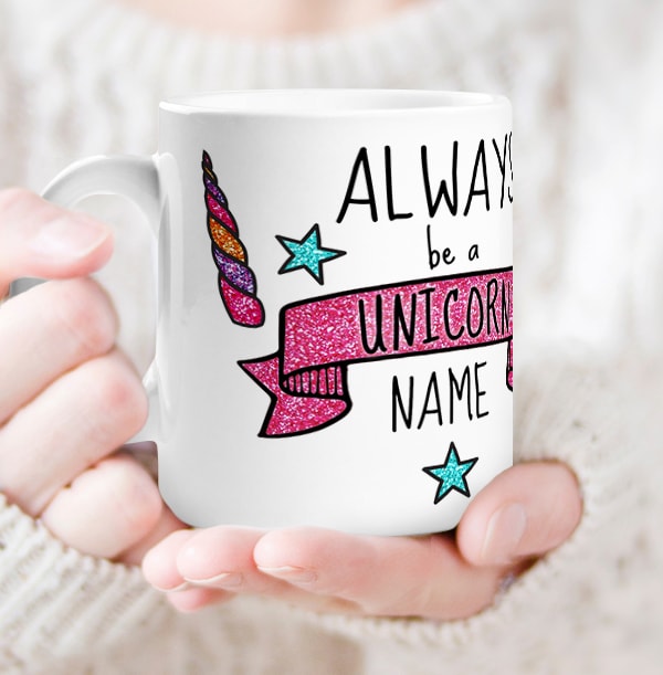 Unicorn Sprinkle & Glitter Personalised Mug