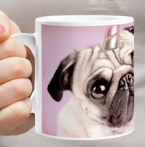 I Poop Rainbows Pug Personalised Mug