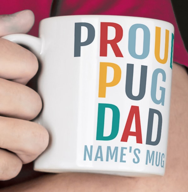 Proud Pug Dad Photo Mug