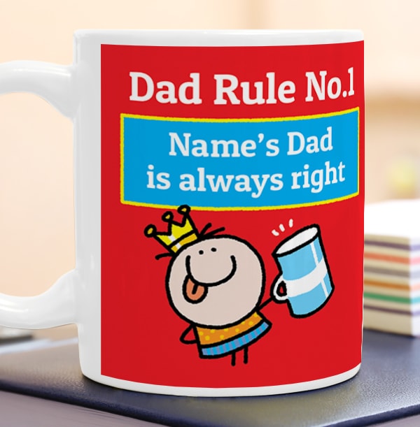 Dad Rule No 1 Personalised Mug - Lemon Squeezy