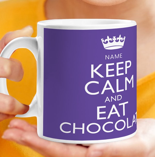 Keep Calm & Eat Chocolate Personalised Mug
