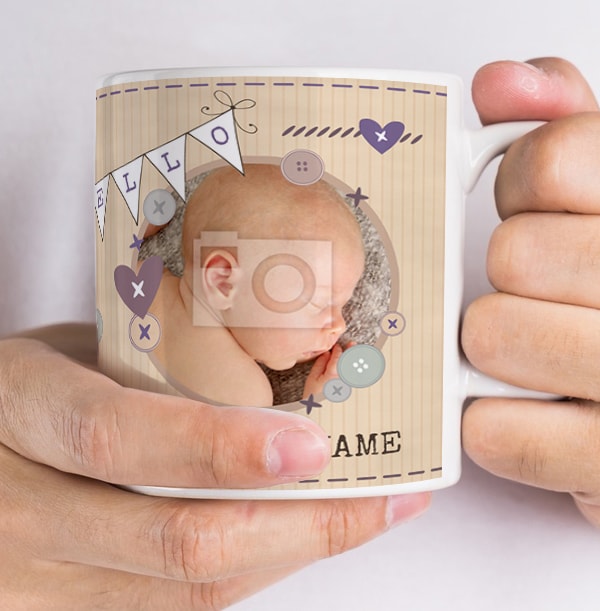 Personalised Mug - Cute as a Button Photo Upload
