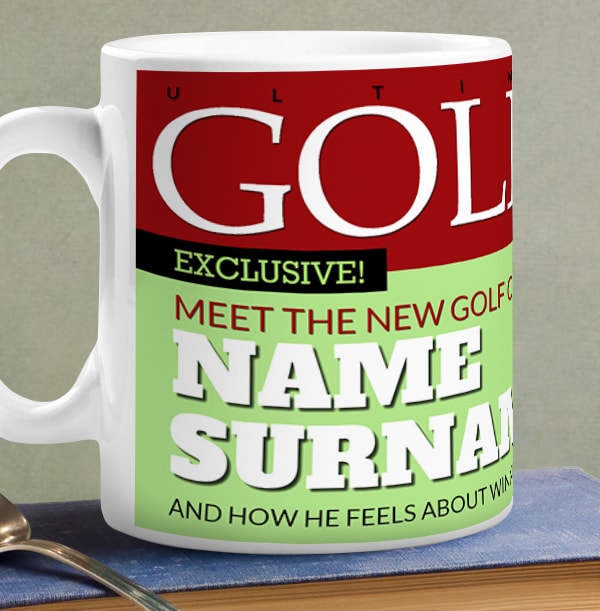 Personalised Golfer Photo Upload Mug 