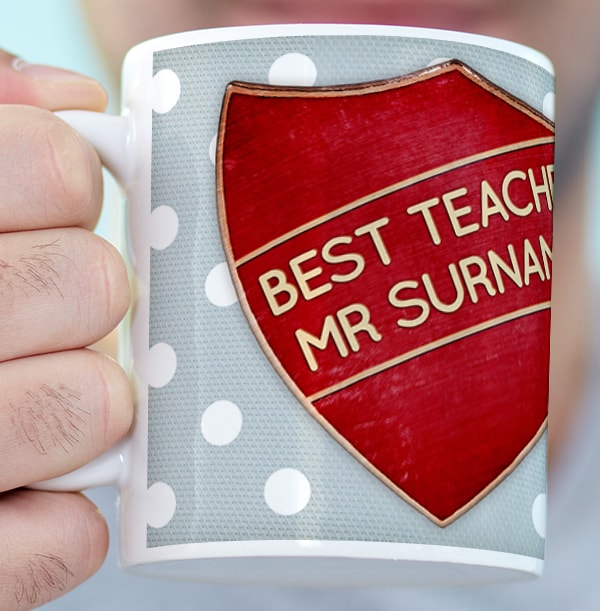 Personalised Mug - Thank You Teacher Best Teacher Blue