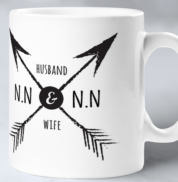 Husband & Wife Photo Wedding Mug