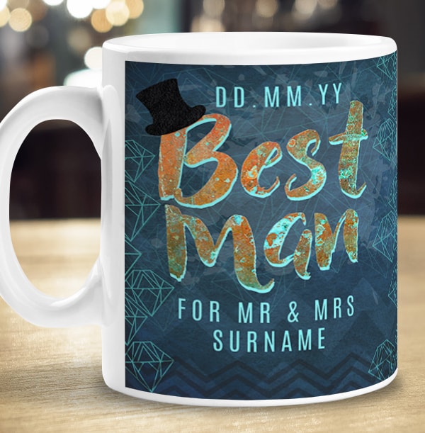 Best Man Suit Up Thank You Personalised Mug