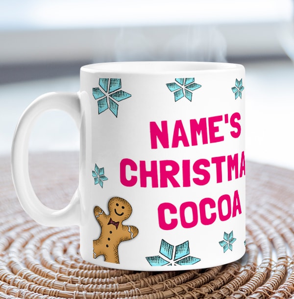 Love Christmas Cocoa Photo Upload Personalised Mug