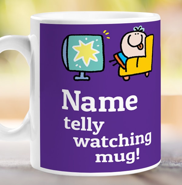 Telly Watching Personalised Mug