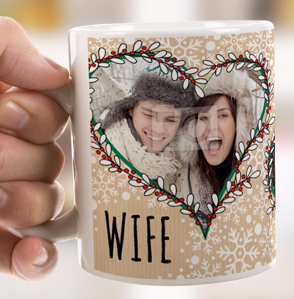 Wife Love Hearts 3 Photo Mug