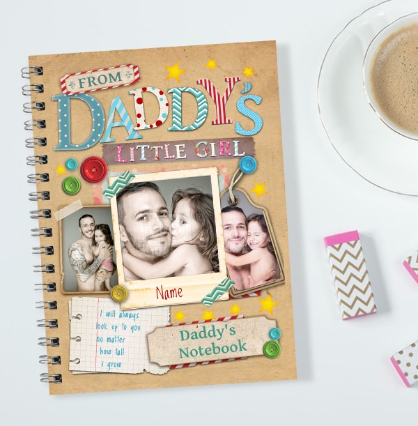 Daddy's Little Girl Personalised Photo Notebook