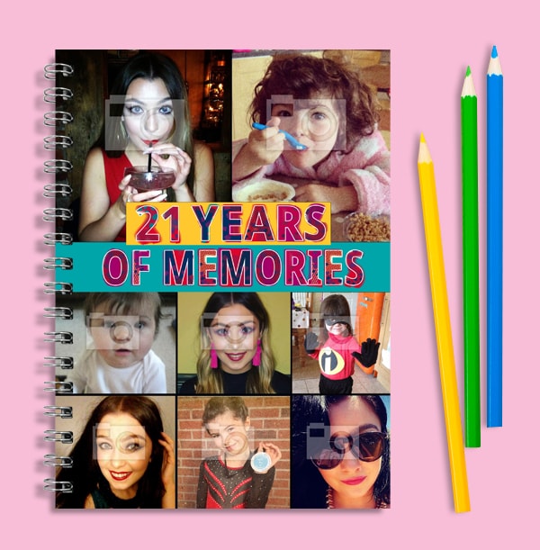 21 Years Of Memories Birthday Photo Notebook