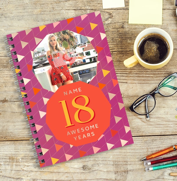 18 Awesome Years Birthday Photo Notebook