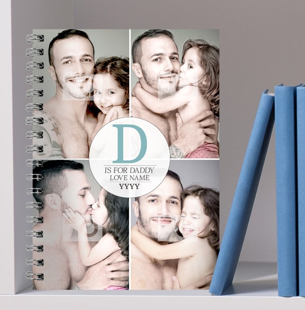 D is for Dad Initial Photo Notebook, From Daughter