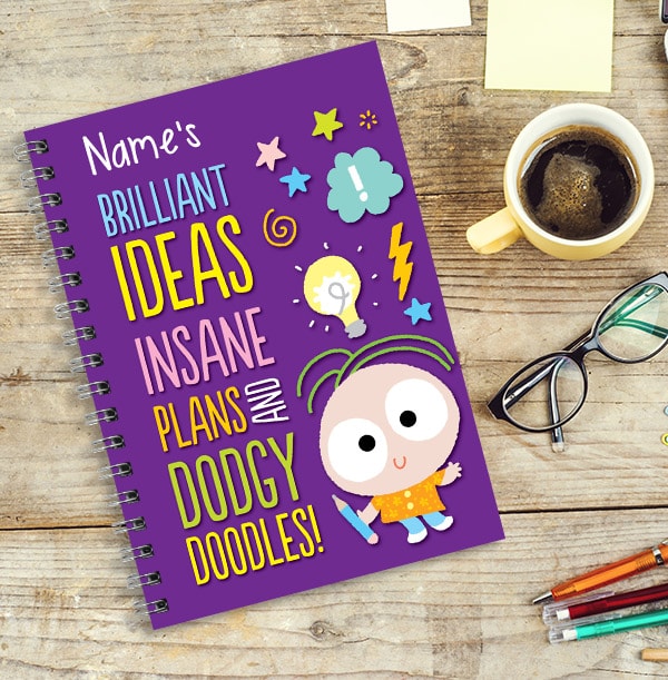 Insane Plans Personalised Cartoon Notebook