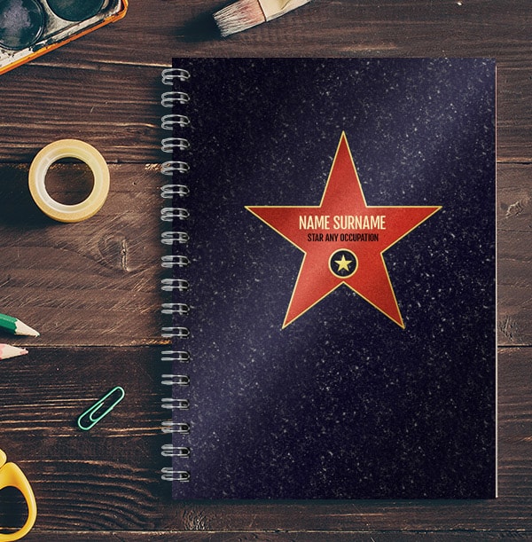 Red Star Occupation Personalised Notebook