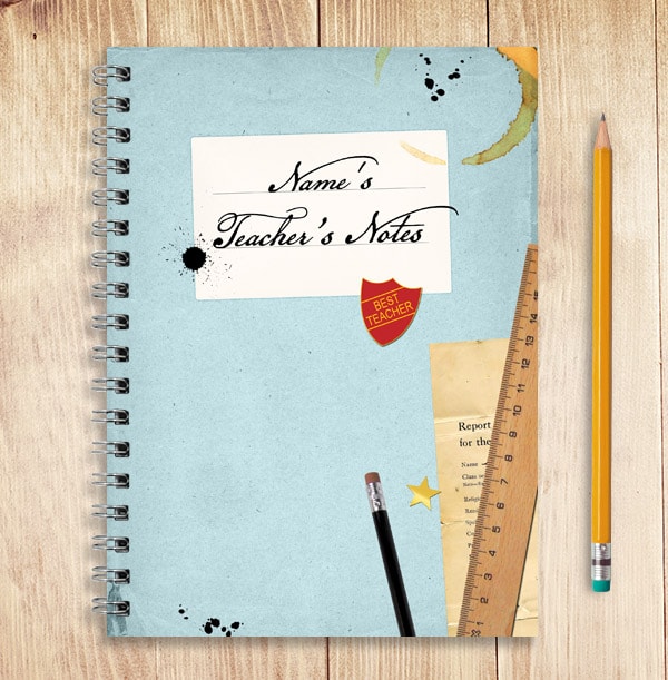 Teacher Notes Personalised Notebook