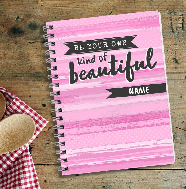 Your Own Kind Of Beautiful Personalised Notebook, Pink
