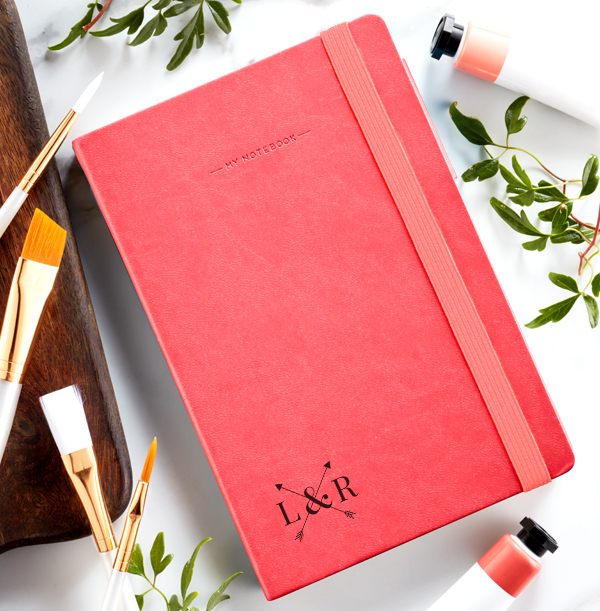 Couple's Initials Engraved Legami Notebook