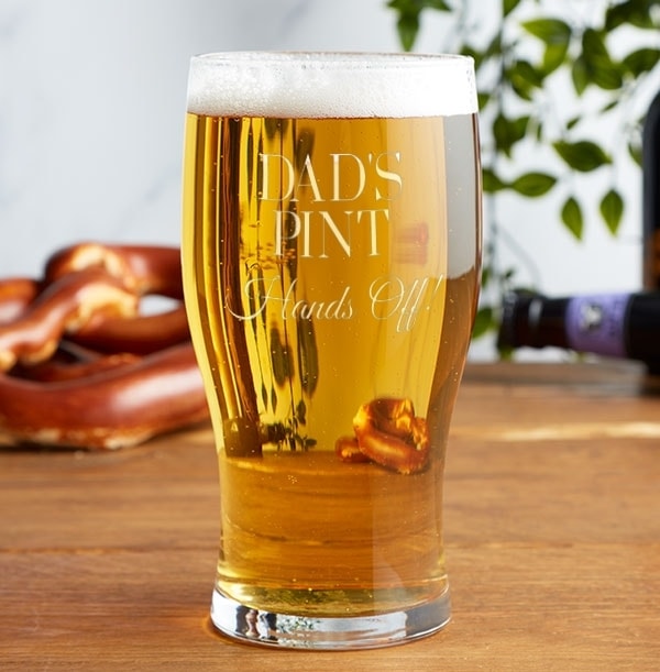 personalised daddy beer glass