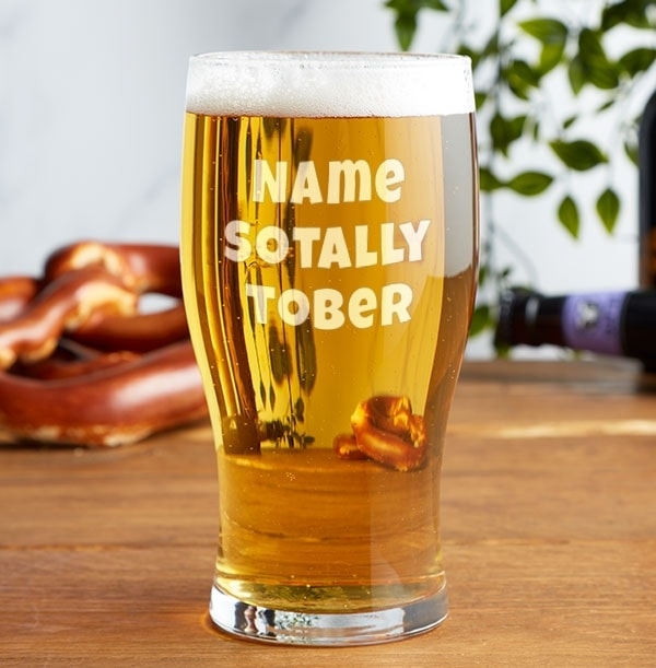 Personalised Totally Sober Pint Glass | Funky Pigeon