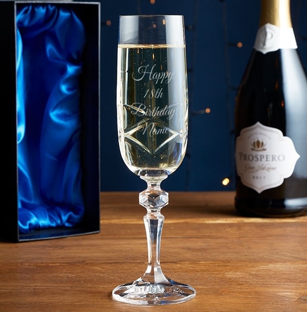 personalised 18th champagne flute