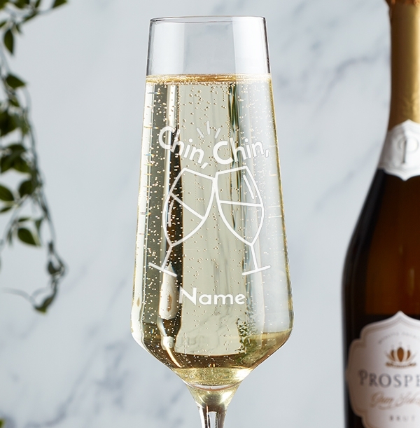 Chin Chin Engraved Champagne Glass