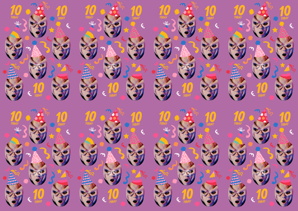 10th Birthday Photo Wrapping Paper