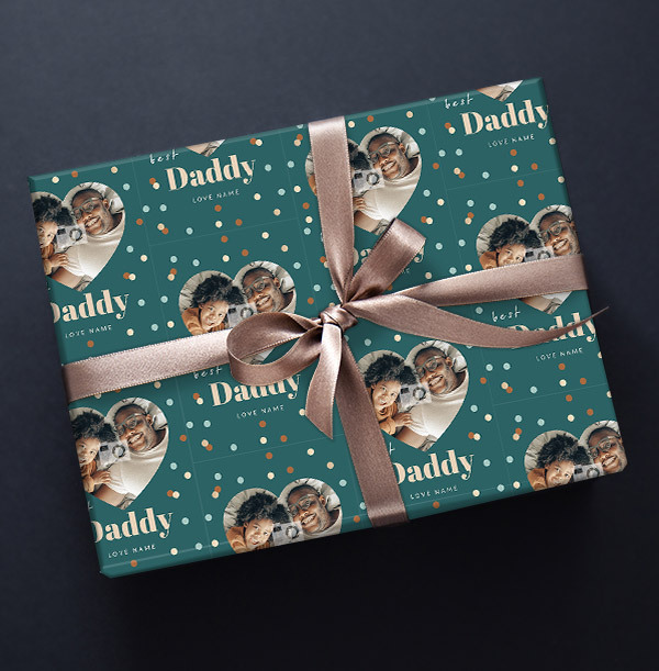 Best Daddy Full Photo Wrapping Paper