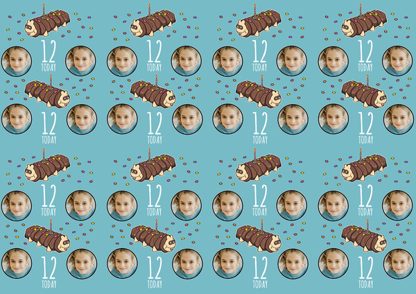 12th Birthday Photo Wrapping Paper