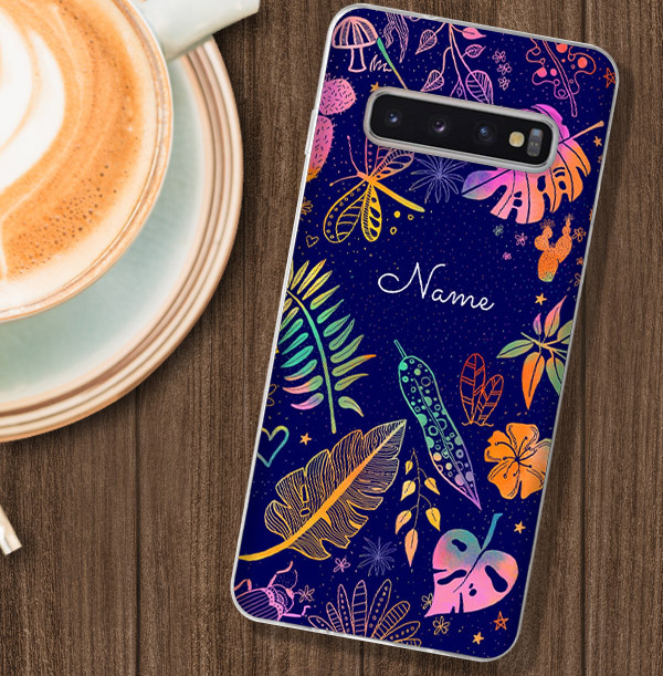Tropical Leaves Personalised Samsung Phone Case