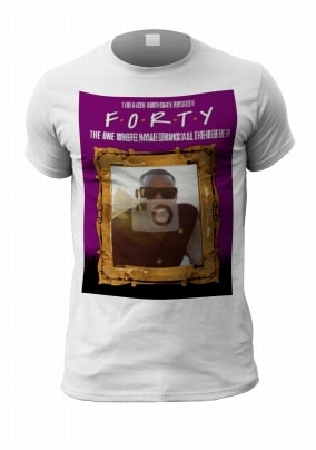 F.O.R.T.Y Men's Photo Birthday T-Shirt
