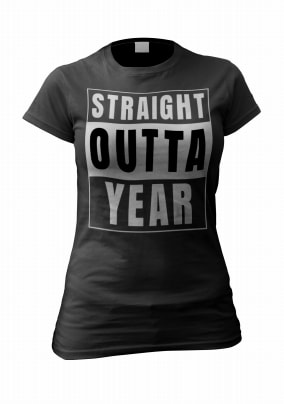 Straight Outta Year Personalised Women's T-Shirt
