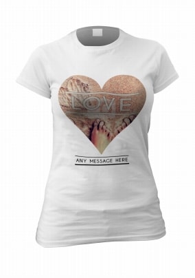 Full Photo Love Heart Women's T-Shirt