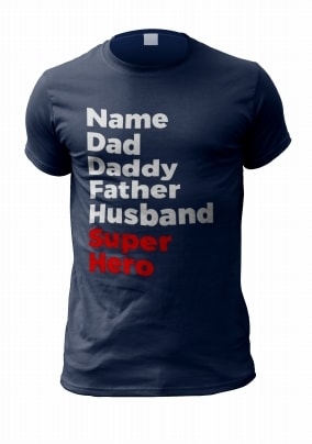 Dad Super Hero Personalised T-Shirt