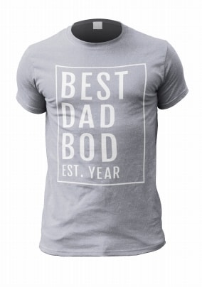 Best Dad Bod Personalised Men's T-Shirt | Funky Pigeon