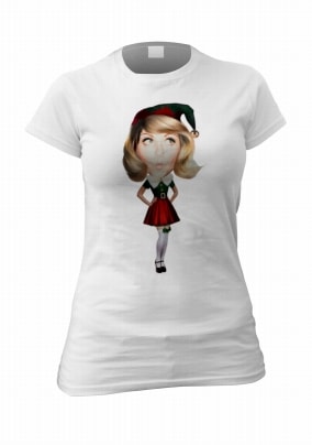 Funny Elf Woman's Personalised Photo T-Shirt