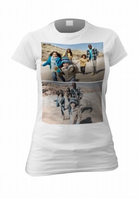 2 Photo Upload Women's T-Shirt - Personalised