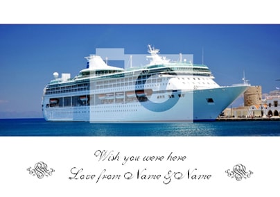 Elegant Landscape Cruise Holiday Postcard