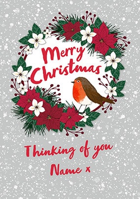 Thinking of You Christmas Postcard  Funky Pigeon